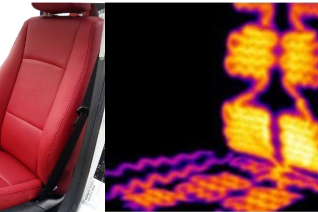 騎車座椅加熱檢紅外圖