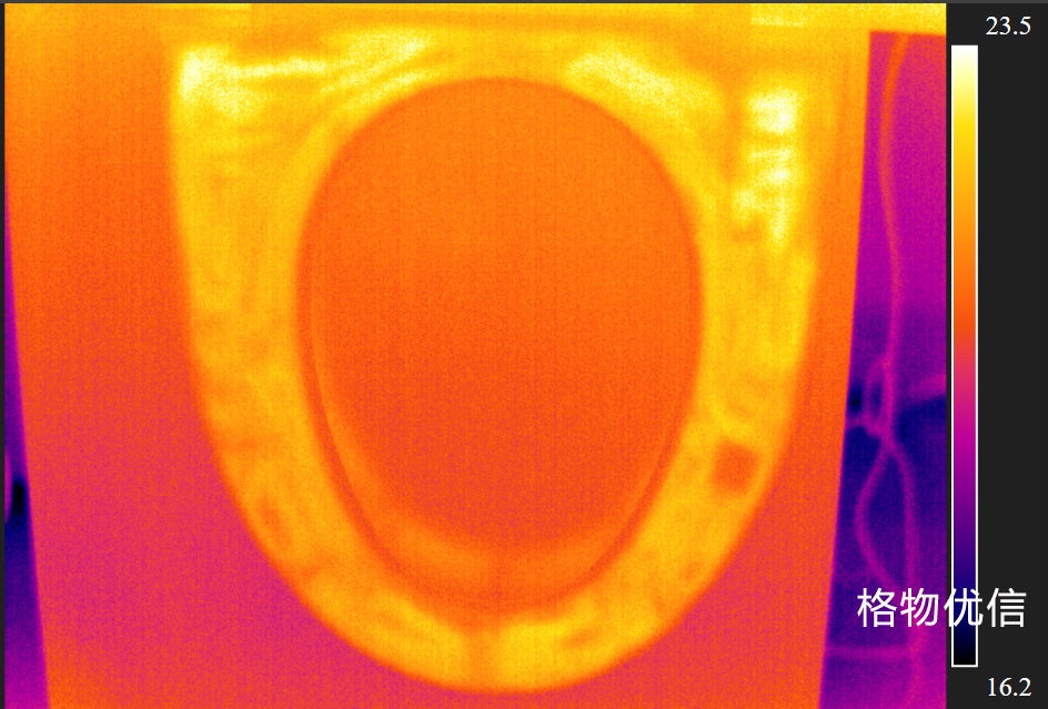 紅外熱像儀用于馬桶便圈加熱均勻性檢測(cè)