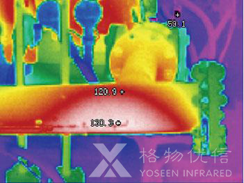 紅外熱像儀觀測(cè)下氣體泄漏紅外圖