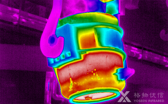 格物優(yōu)信紅外熱像儀探測(cè)鋼包形成清晰的熱像圖