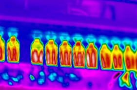 紅外熱像儀檢測吹瓶機生產過程