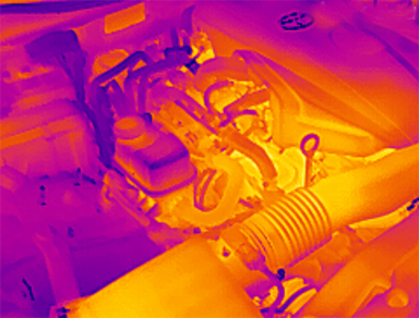 紅外熱像儀在汽車發(fā)動機上的檢測應(yīng)用