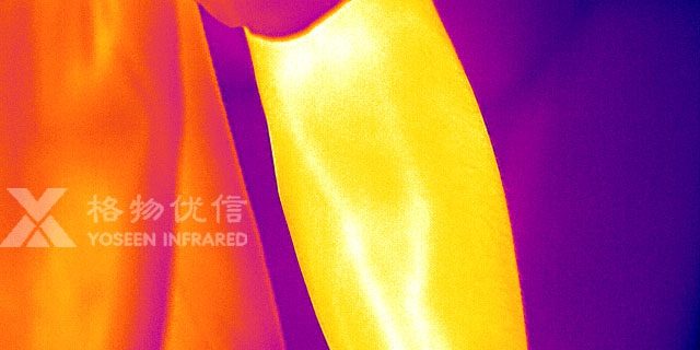格物優(yōu)信紅外熱像儀拍攝的人體胳膊熱像圖