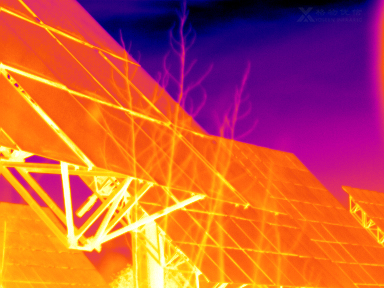 紅外測溫用于新能源電池板溫度研究